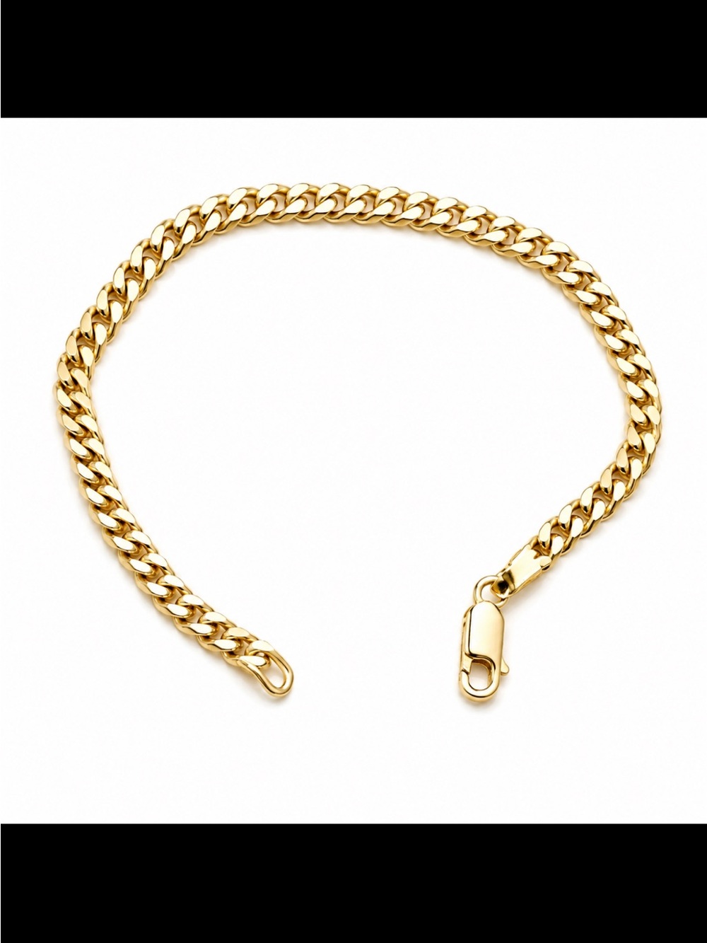 4.6mm 14k Gold Over 925 Silver Franco Bracelet NEW